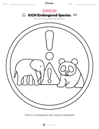 IUCN Endangered Species printable worksheet preview