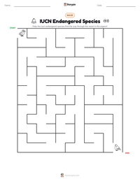 IUCN Endangered Species printable worksheet preview