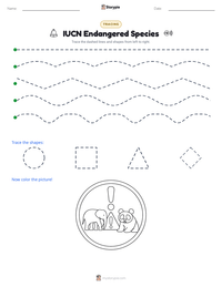 IUCN Endangered Species printable worksheet preview