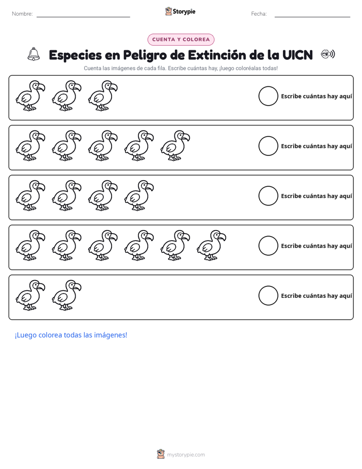 Contar y Colorear