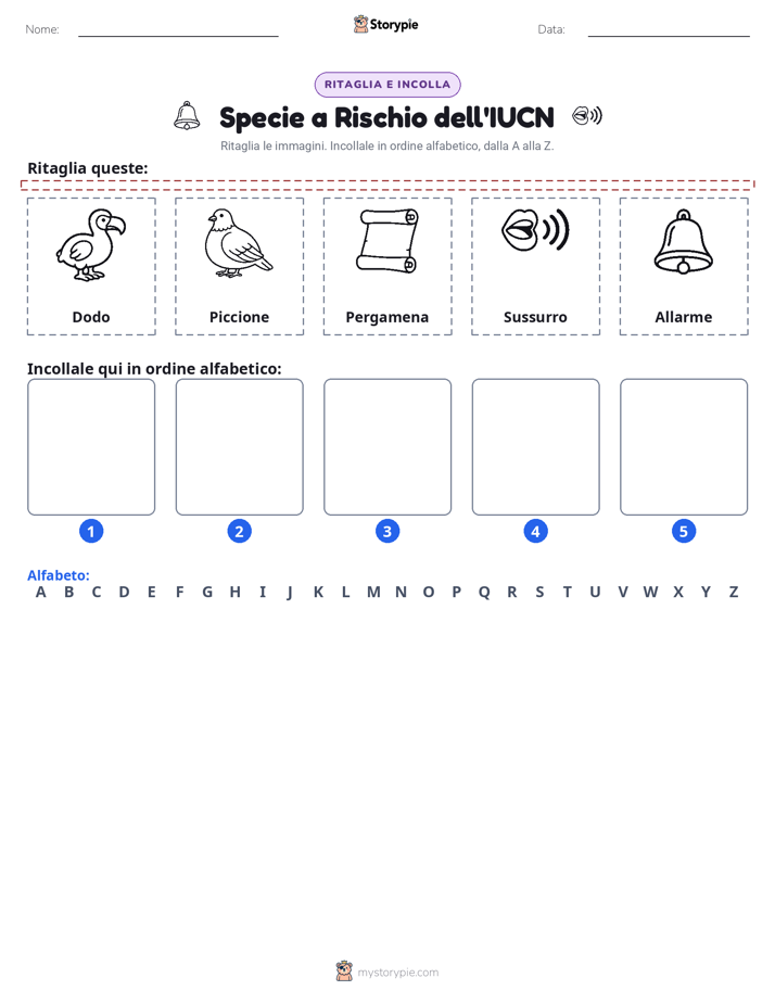 Taglia & Incolla Alfabeto