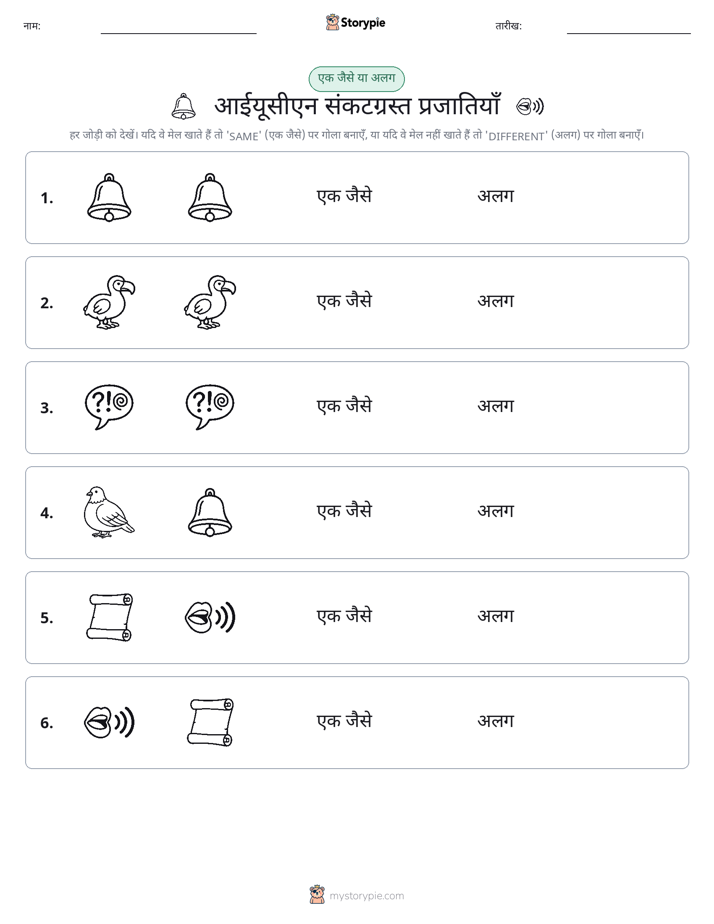 समान या भिन्न
