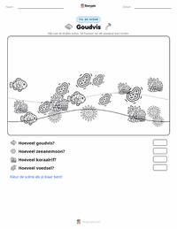 Ocellaris Anemoonvis afdrukbare werkblad voorbeeld