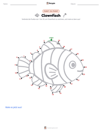 Ocellaris-Clownfisch druckbare Arbeitsblatt Vorschau