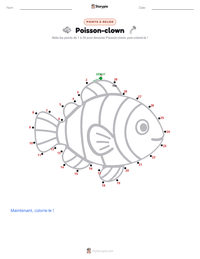 Aperçu de la feuille de travail imprimable Poisson-clown ocellé