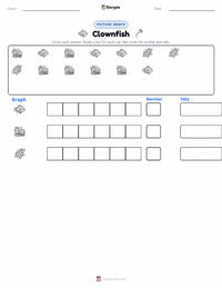 Clownfish printable worksheet preview