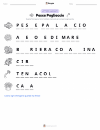Anteprima della scheda stampabile di Pesce pagliaccio ocellaris