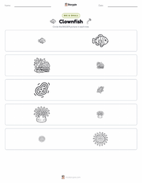 Clownfish printable worksheet preview