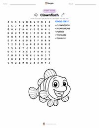 Ocellaris-Clownfisch druckbare Arbeitsblatt Vorschau