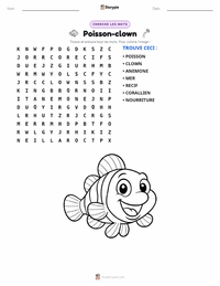 Aperçu de la feuille de travail imprimable Poisson-clown ocellé