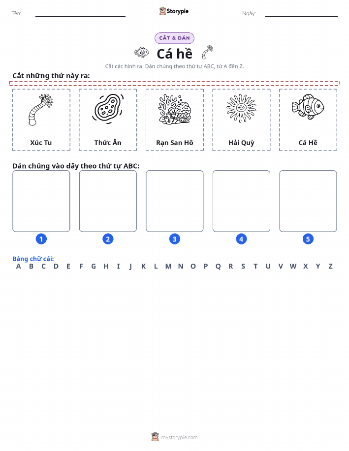 Cắt & Dán Chữ Cái