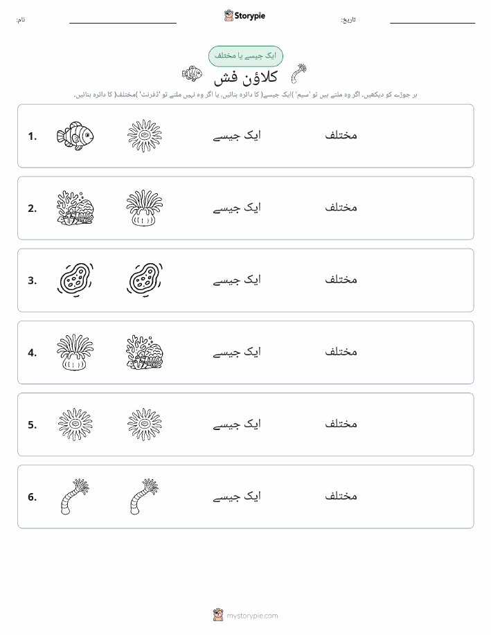 ایک جیسا یا مختلف