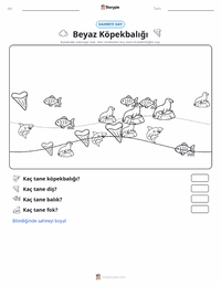 Büyük Beyaz Köpekbalığı yazdırılabilir çalışma sayfası önizlemesi