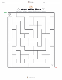 Great White Shark printable worksheet preview