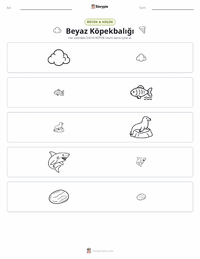 Büyük Beyaz Köpekbalığı yazdırılabilir çalışma sayfası önizlemesi
