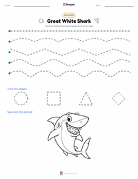 Great White Shark printable worksheet preview