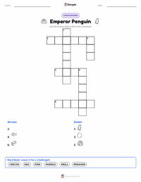 Emperor Penguin printable worksheet preview