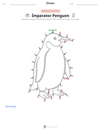 İmparator Penguen yazdırılabilir çalışma sayfası önizlemesi
