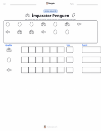 İmparator Penguen yazdırılabilir çalışma sayfası önizlemesi