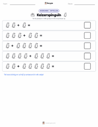 Keizerspinguïn afdrukbare werkblad voorbeeld