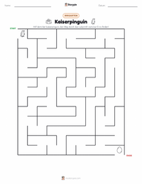 Kaiserpinguin druckbare Arbeitsblatt Vorschau