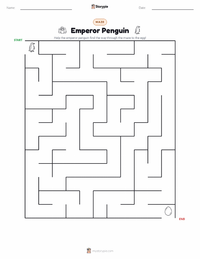 Emperor Penguin printable worksheet preview