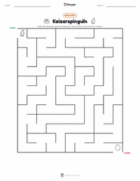 Keizerspinguïn afdrukbare werkblad voorbeeld