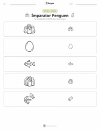 İmparator Penguen yazdırılabilir çalışma sayfası önizlemesi