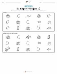 Emperor Penguin printable worksheet preview