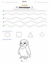 Kaiserpinguin druckbare Arbeitsblatt Vorschau