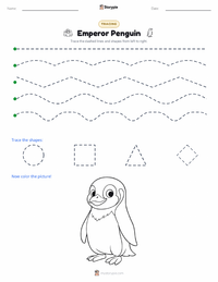 Emperor Penguin printable worksheet preview