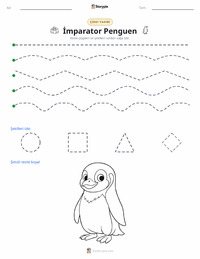 İmparator Penguen yazdırılabilir çalışma sayfası önizlemesi