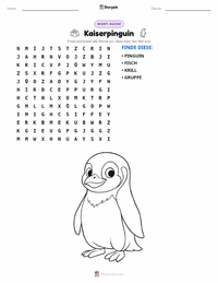 Kaiserpinguin druckbare Arbeitsblatt Vorschau