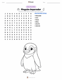 Prévia da folha de atividades imprimível Pinguim-imperador