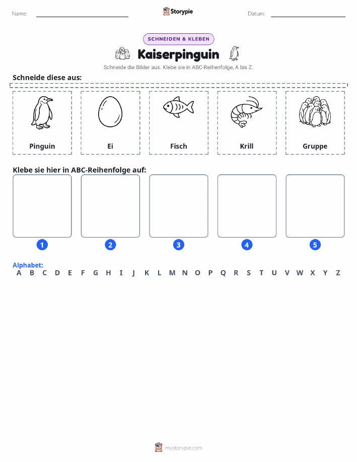 Schneiden & Einfügen Alphabet