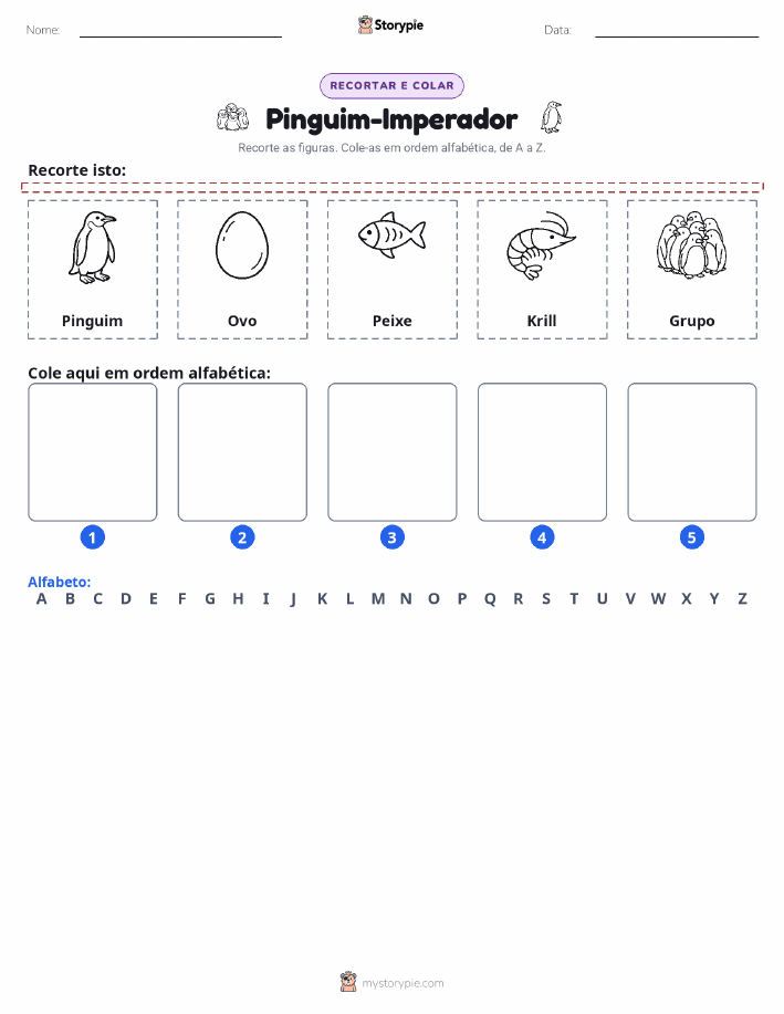 Recortar & Colar Alfabeto
