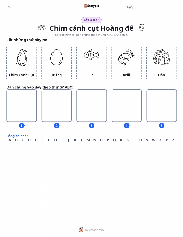 Cắt & Dán Chữ Cái