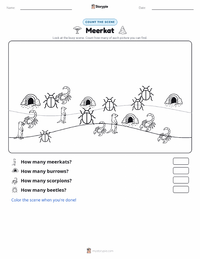 Meerkat printable worksheet preview