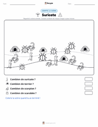 Aperçu de la feuille de travail imprimable Suricate