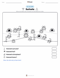Stokstaartje afdrukbare werkblad voorbeeld