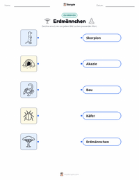 Erdmännchen druckbare Arbeitsblatt für Kinder