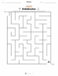 Erdmännchen druckbare Arbeitsblatt Vorschau