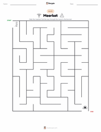 Meerkat printable worksheet preview