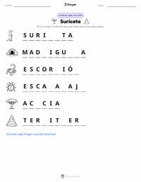 Vista previa de la hoja de trabajo imprimible de Suricata