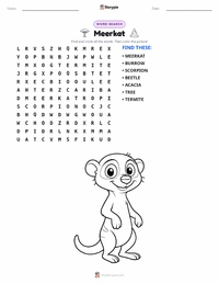 Meerkat printable worksheet preview