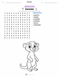 Aperçu de la feuille de travail imprimable Suricate
