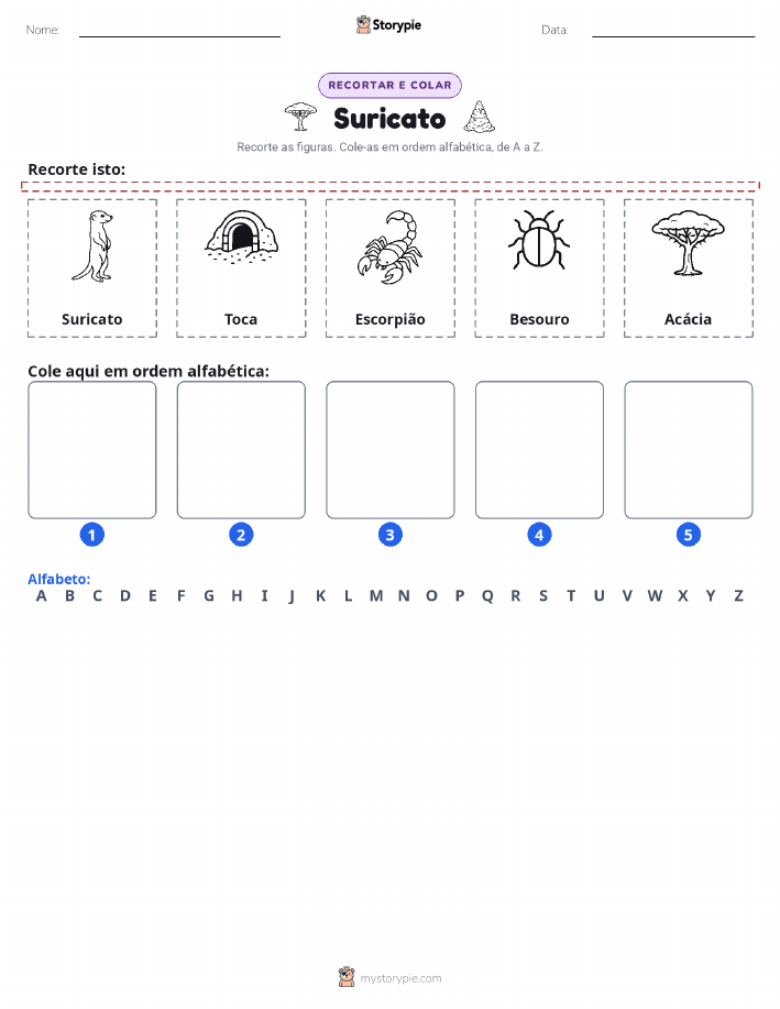 Recortar & Colar Alfabeto