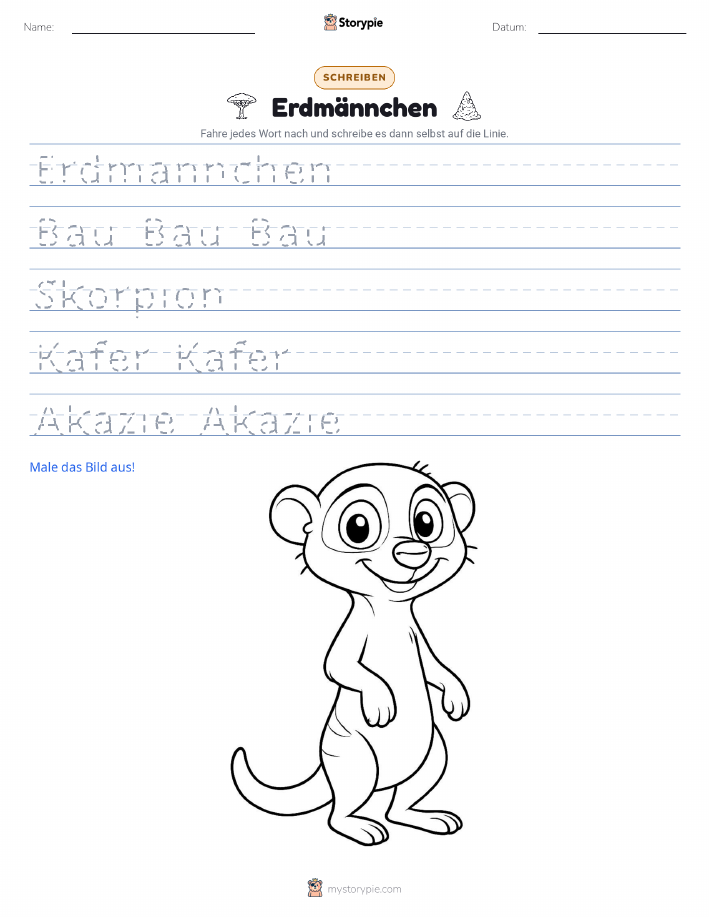 Schreibübung