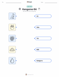 Tài liệu in sẵn Kangaroo Đỏ cho trẻ em