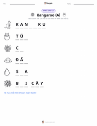 Xem trước tài liệu in sẵn Kangaroo Đỏ